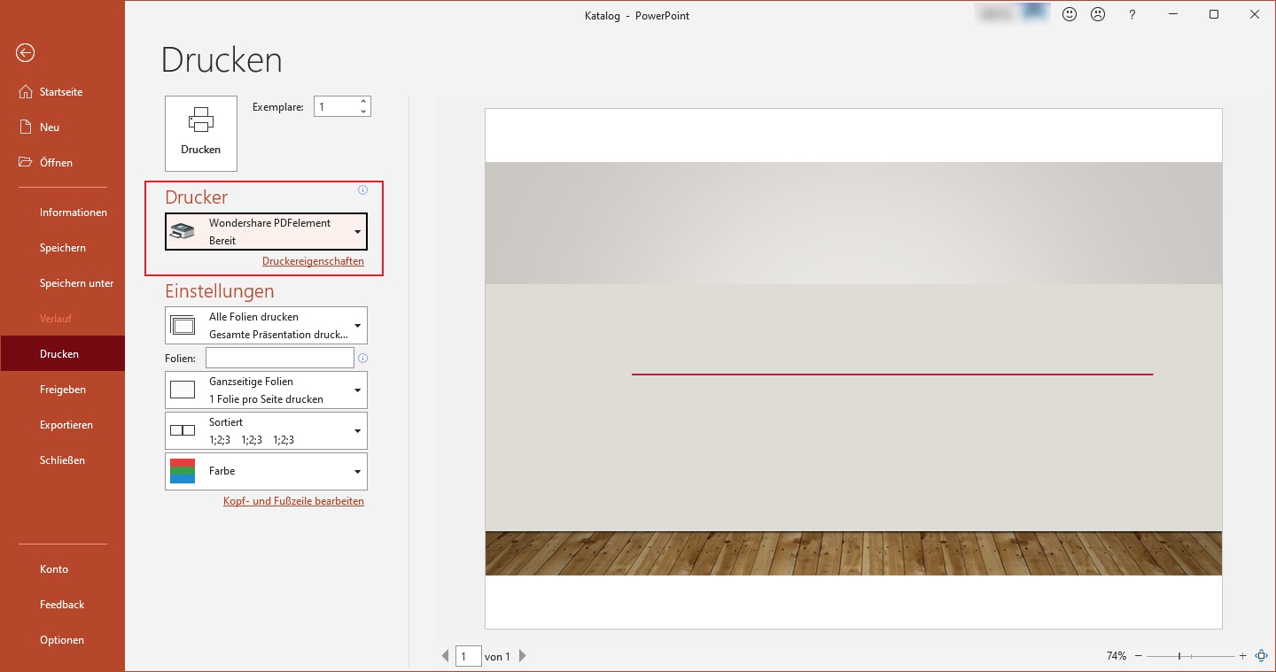 drucken zu pdf windows