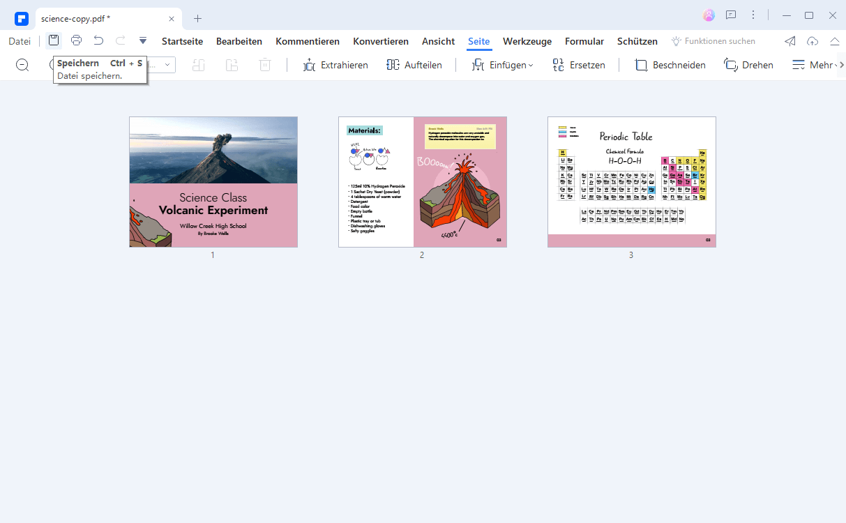 save pdf pages in same size