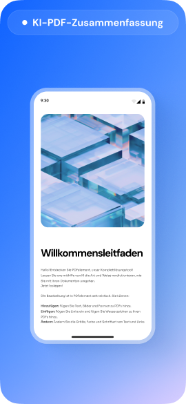 Android KI PDF Zusammenfassungstool