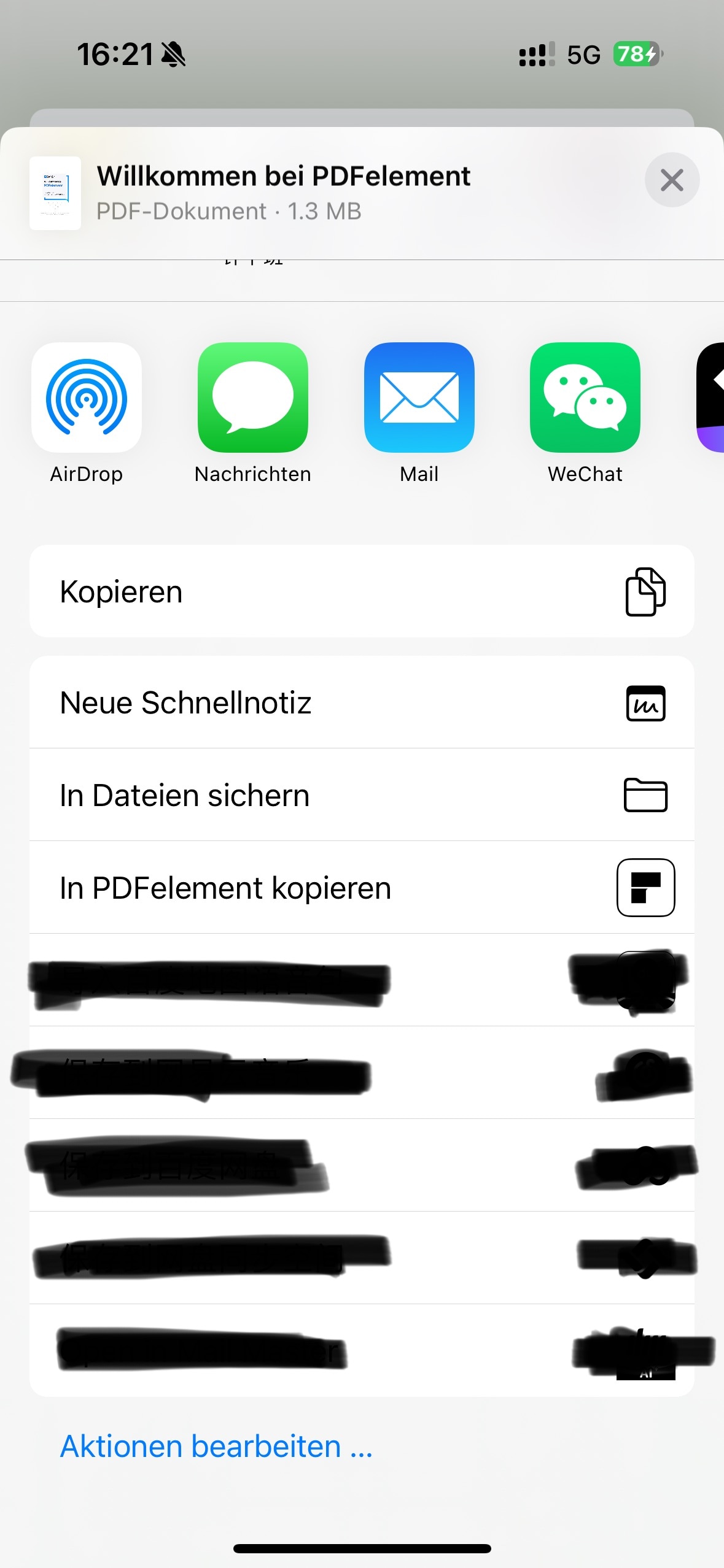 Wählen Sie "In Dateien speichern". Danach sollte Ihre neue PDF-Datei nur noch den Seitenbereich enthalten, den Sie zuvor ausgewählt haben.