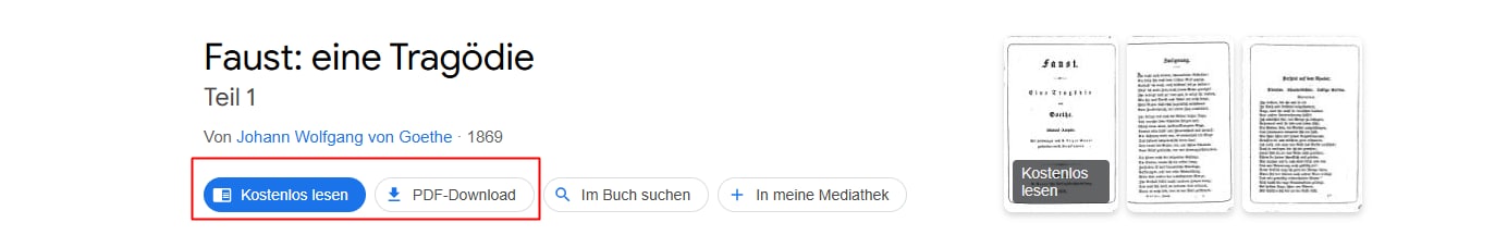 Wenn das PDF-Download-Logo angezeigt wird, bedeutet dies, dass dieses Google Book direkt im PDF-Format kostenlos heruntergeladen werden kann.