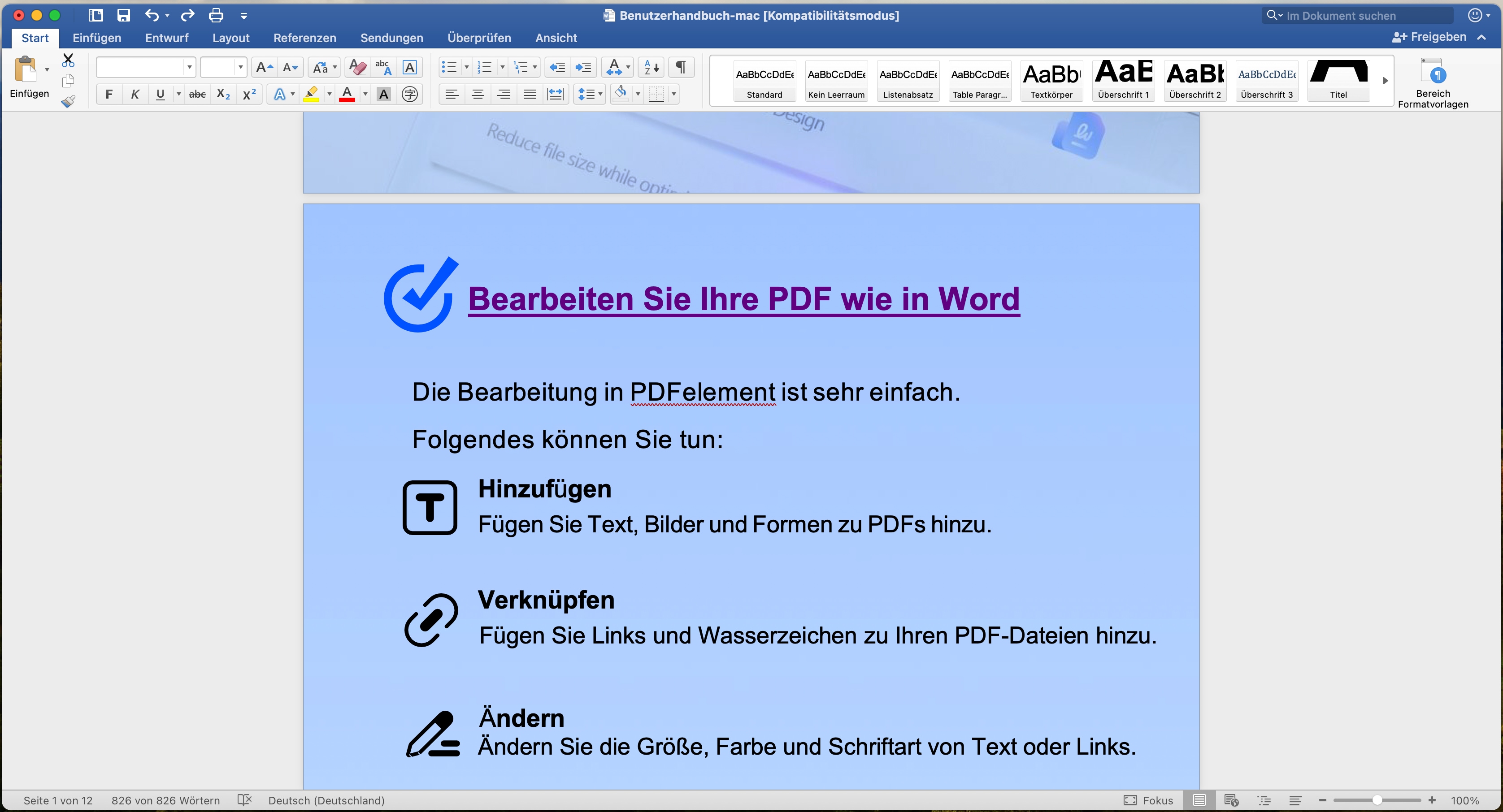 "FN+COMMAND+UMSCHALT+F9" und dies wird alle Hyperlinks in dem Word-Dokument entfernen.