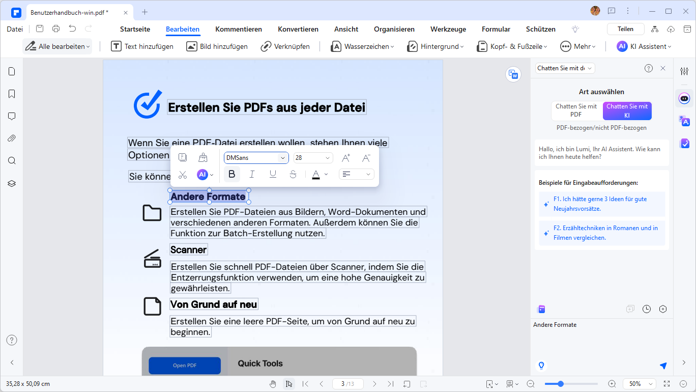 Die perfekte Kombination aus Einfachheit und Effizienz macht es zur besten Software. Im Folgenden erfahren Sie mehr über ein paar der Funktionen, die PDFelement zur idealen Wahl machen.