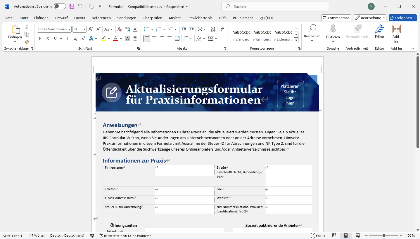 Öffnen Sie anschließend die konvertierte Datei und überprüfen Sie Format und Qualität. Sie können sehen, dass alle Schriftarten und Formate der PDF-Dateien im Word-Dokument gut erhalten bleiben.