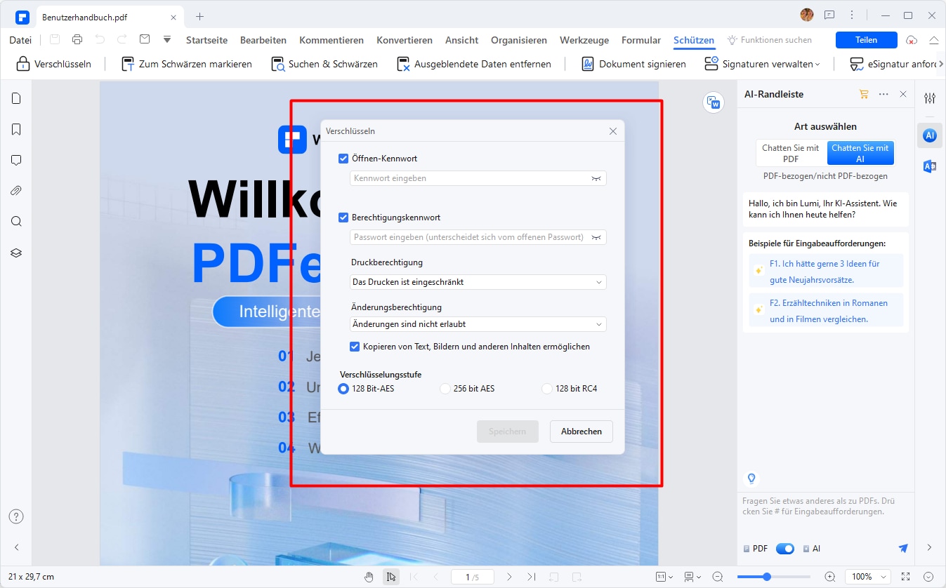 So bearbeiten Sie ein passwortgeschütztes PDF auf Windows.