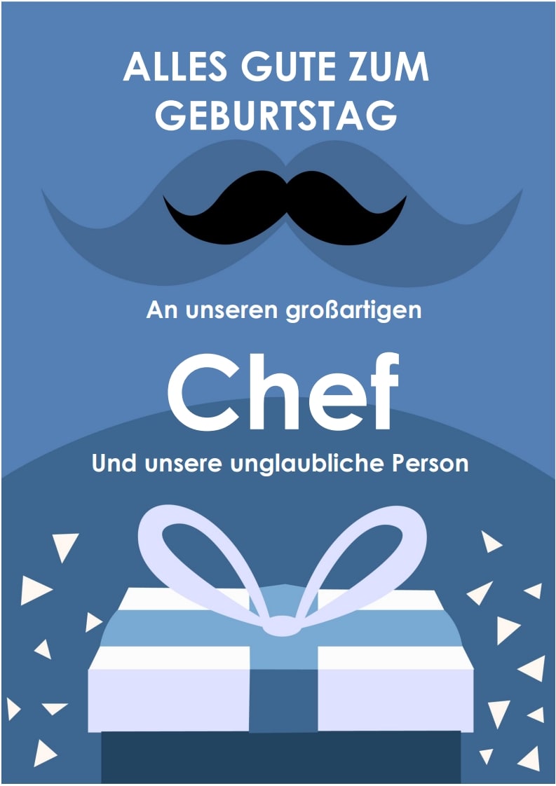 Geburtstagskarte für den Chef