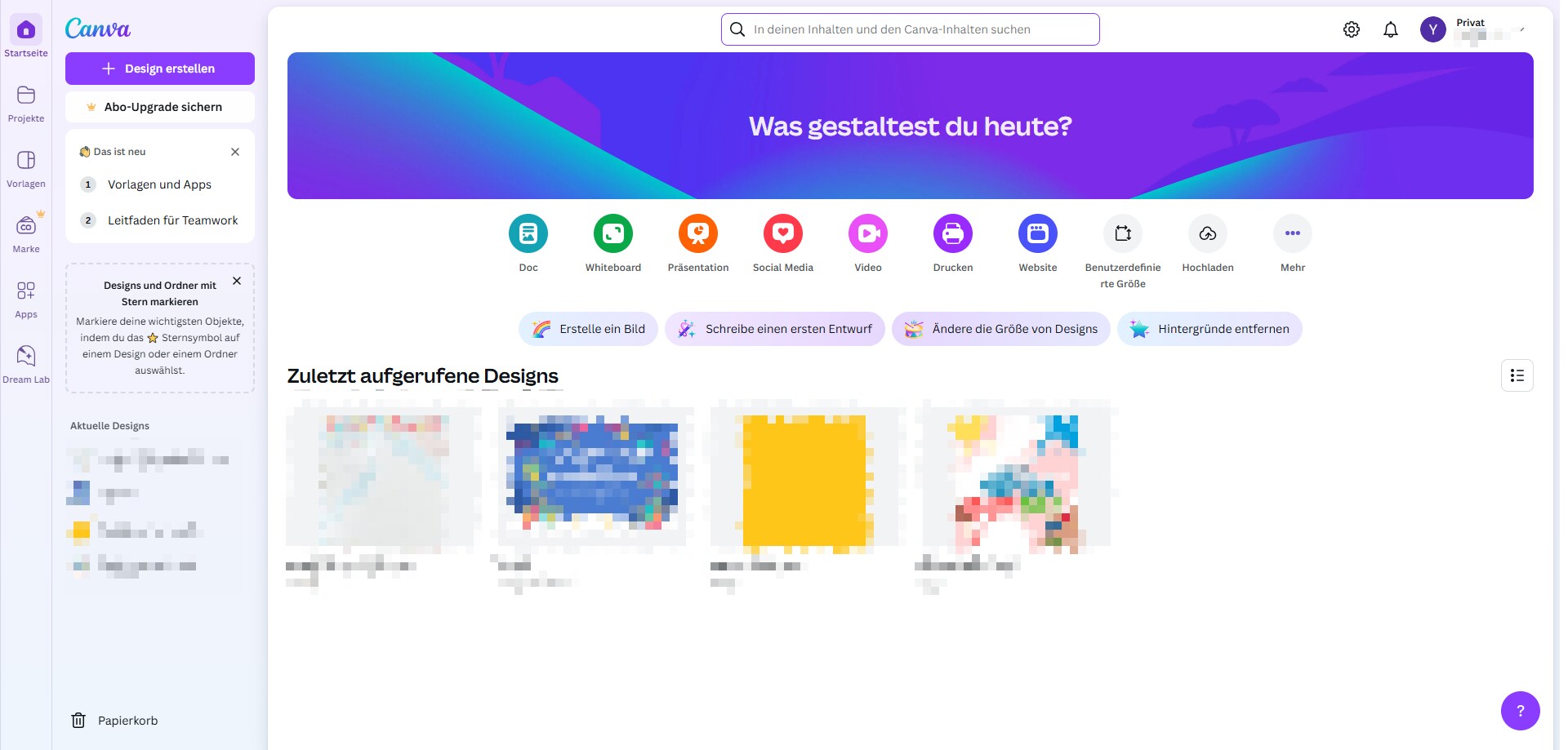 Canva kombiniert KI-Bildbearbeitung mit Tools für Grafikdesign. Hervorragend geeignet für Marketingvorlagen, Social-Media-Beiträge oder kleine Visualisierungsprojekte.