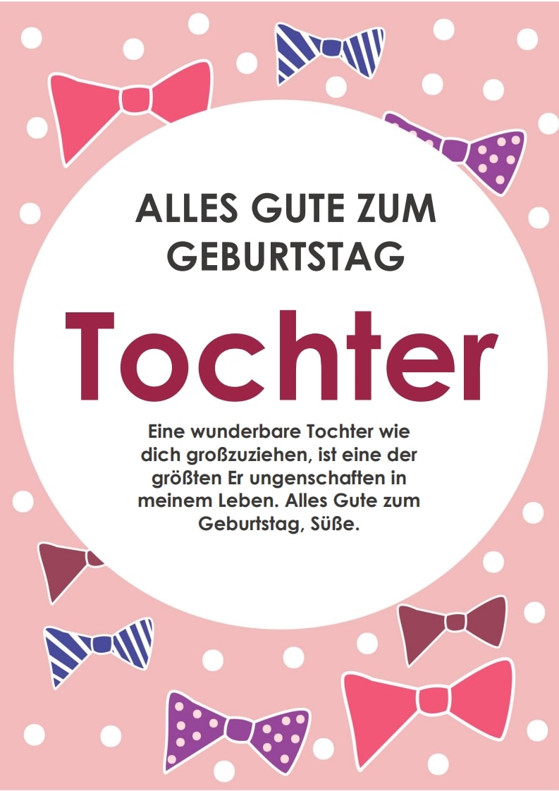 Geburtstagskarten für die Tochter von Mama