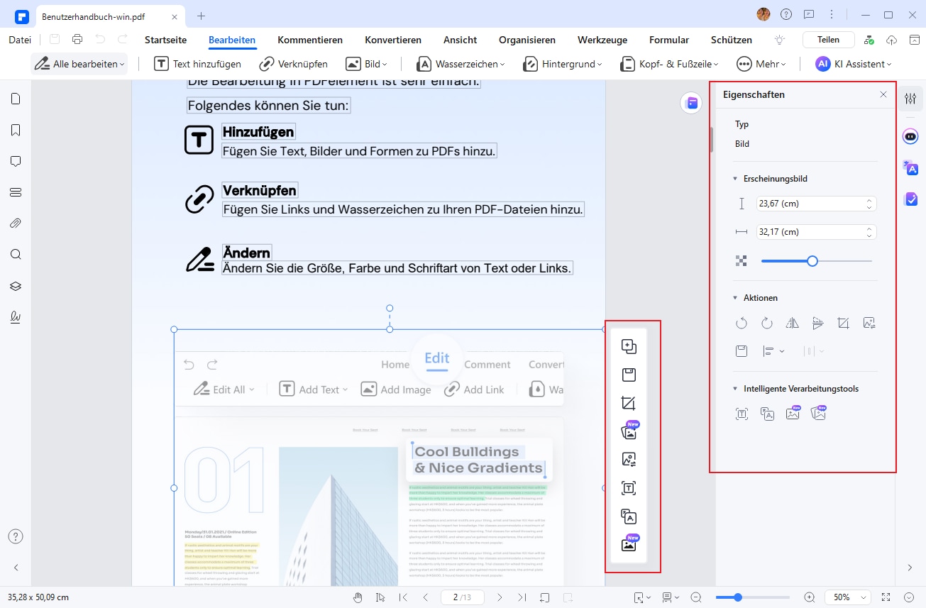 Bilder mit einem Klick verbessern: Hintergründe entfernen, Objekte löschen, Auflösung erhöhen oder mit generativer Füllung makellos bearbeiten.