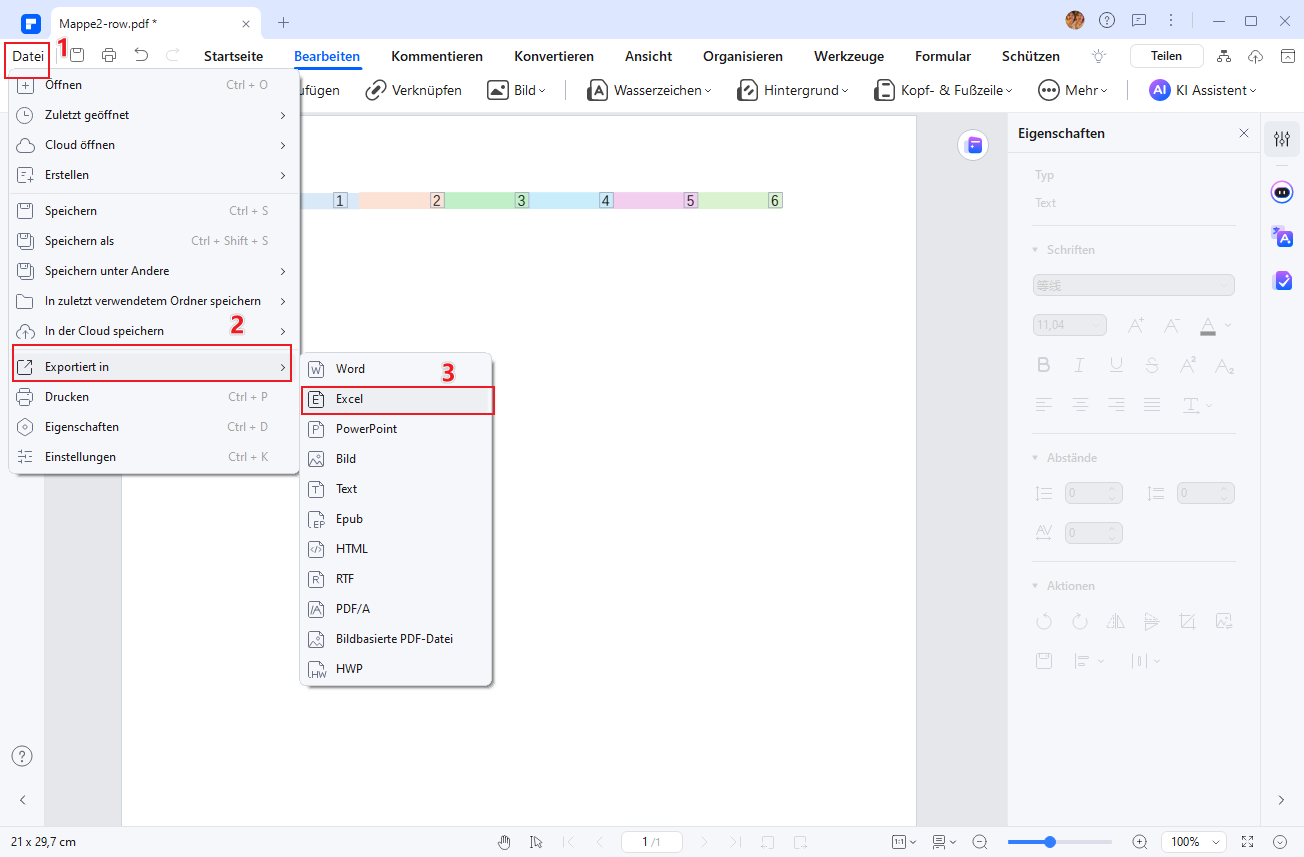 Speichern Sie das bereinigte Dokument wieder als Excel-Datei