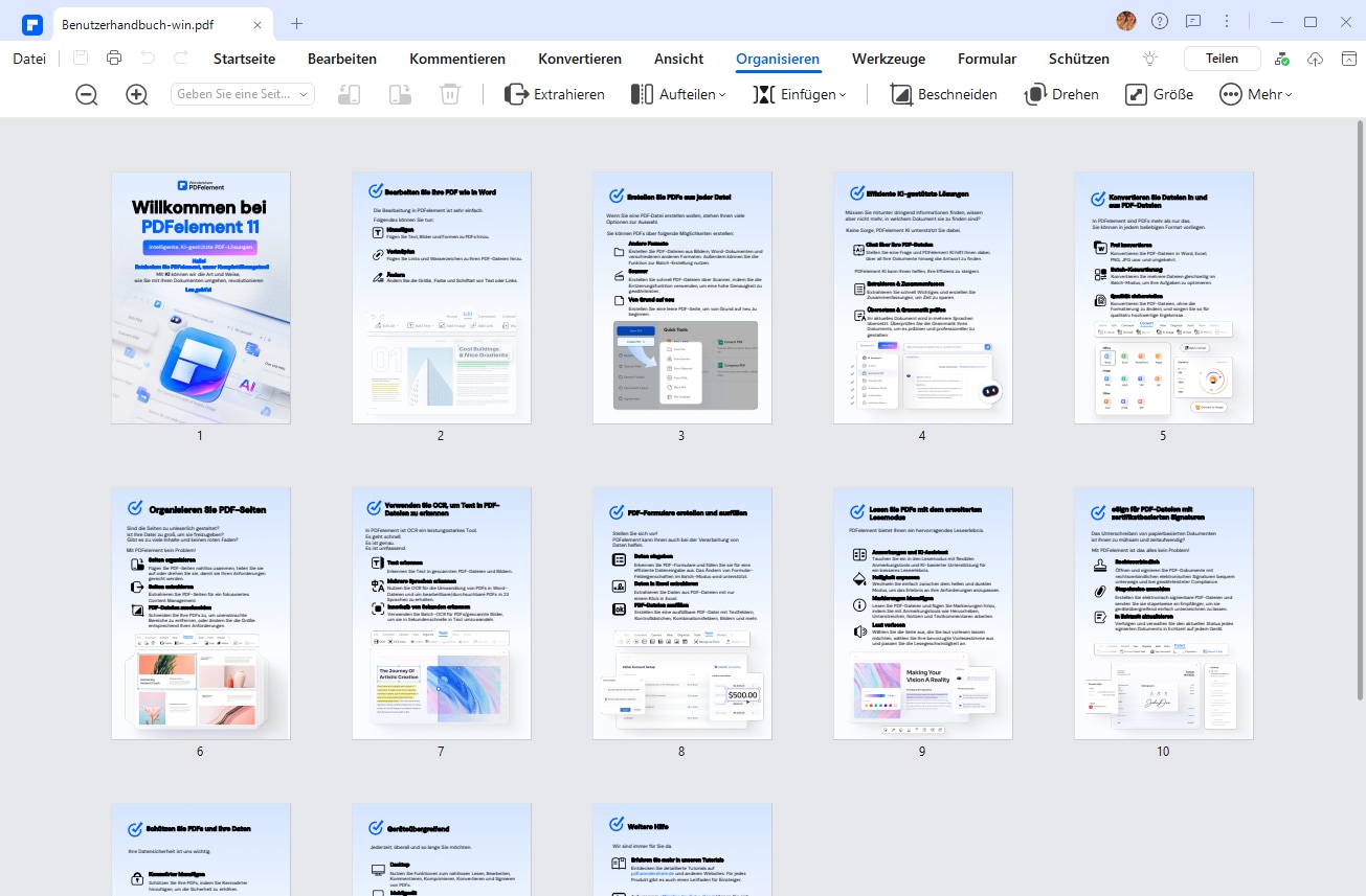 Vergewissern Sie sich, dass alle PDF-Seiten in der Größe vorliegen, die Sie im obigen Schritt ausgewählt haben.