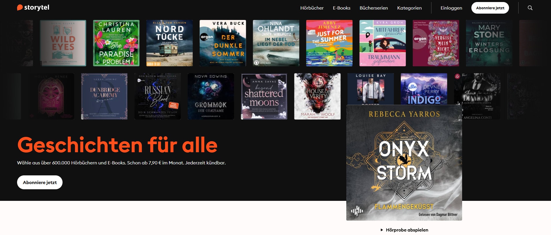Storytel bietet neben klassischen Hörbüchern auch spannende Podcasts.