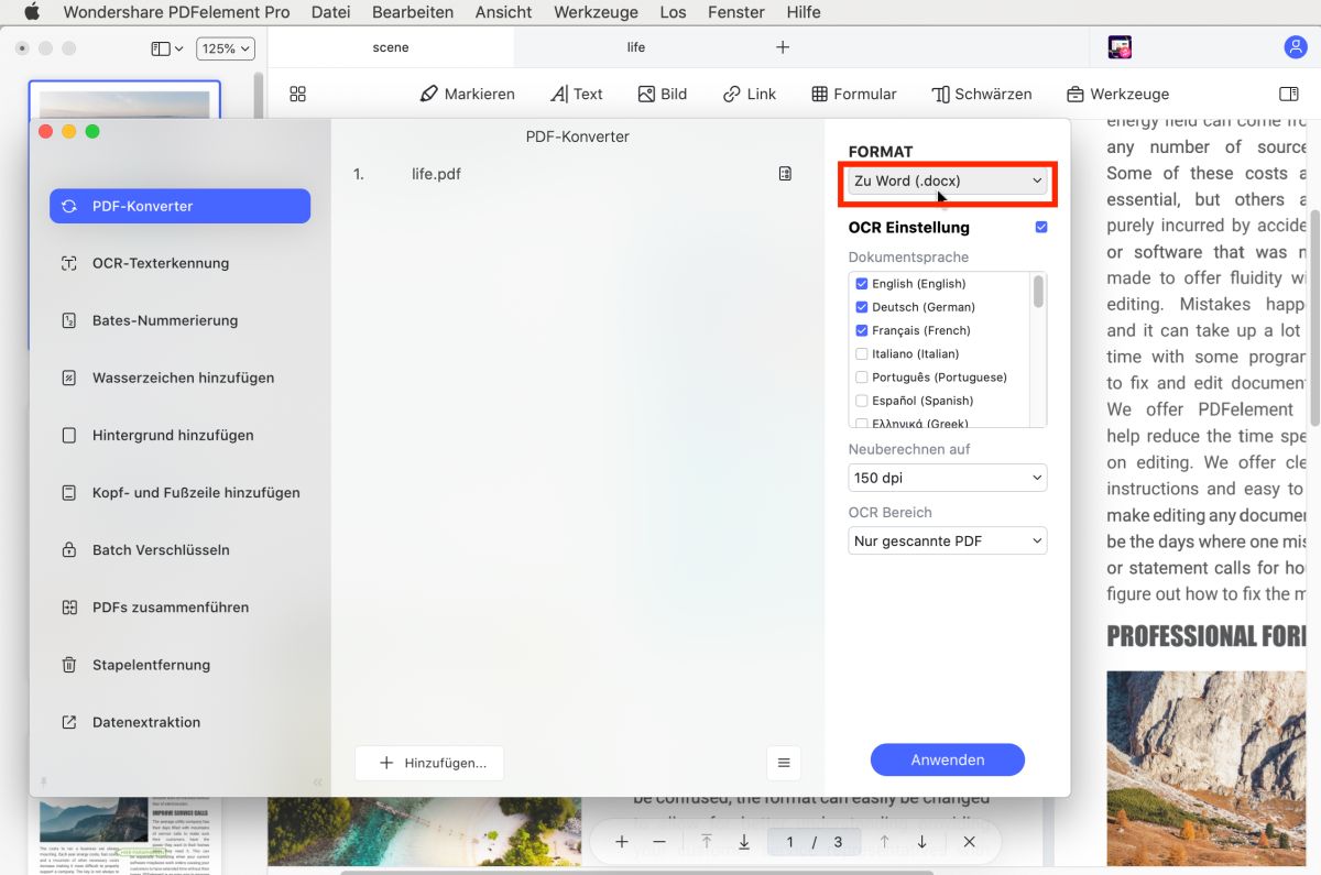 convert pdf to word preview mac