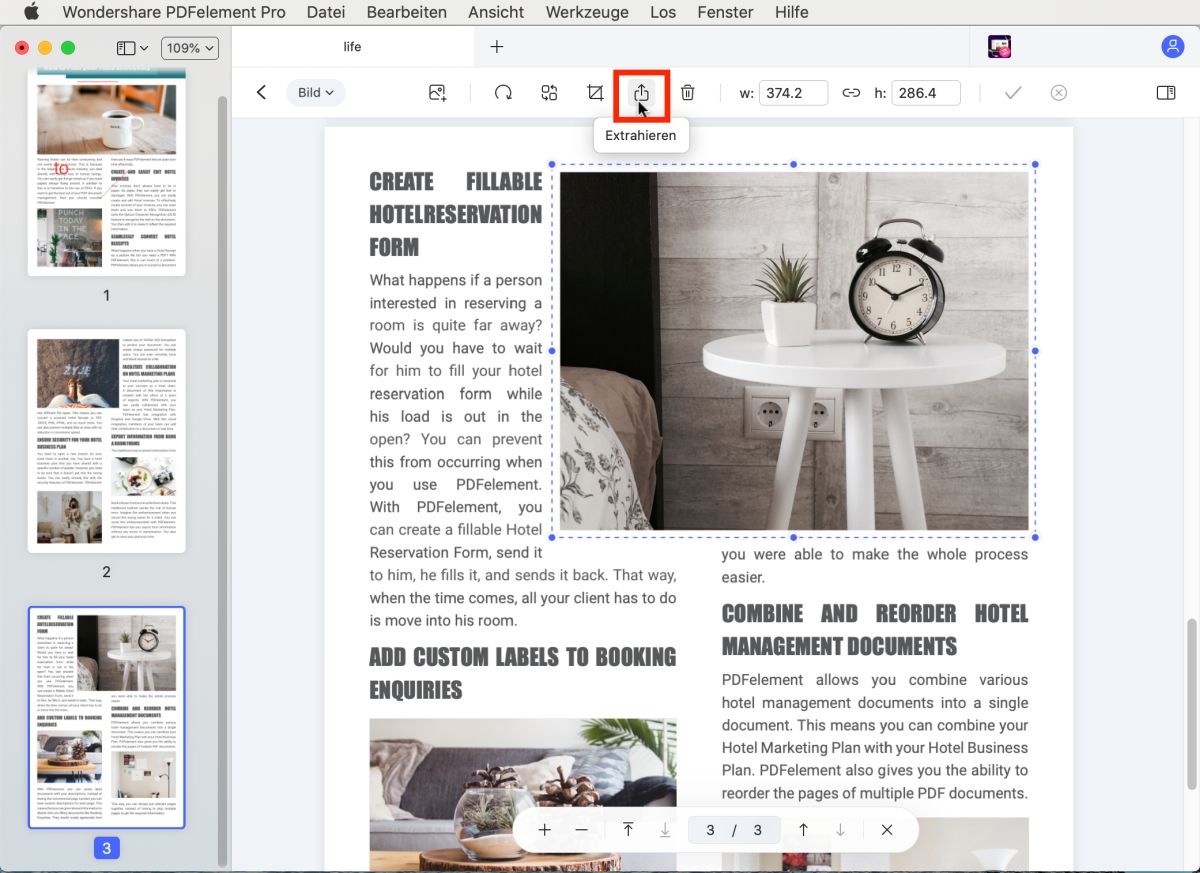 Wie man Bilder von PDF auf Mac entnimmt