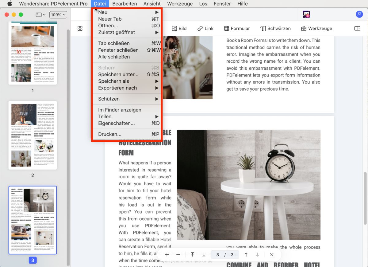 Hinzufügen von Hintergrund zu PDF auf Mac