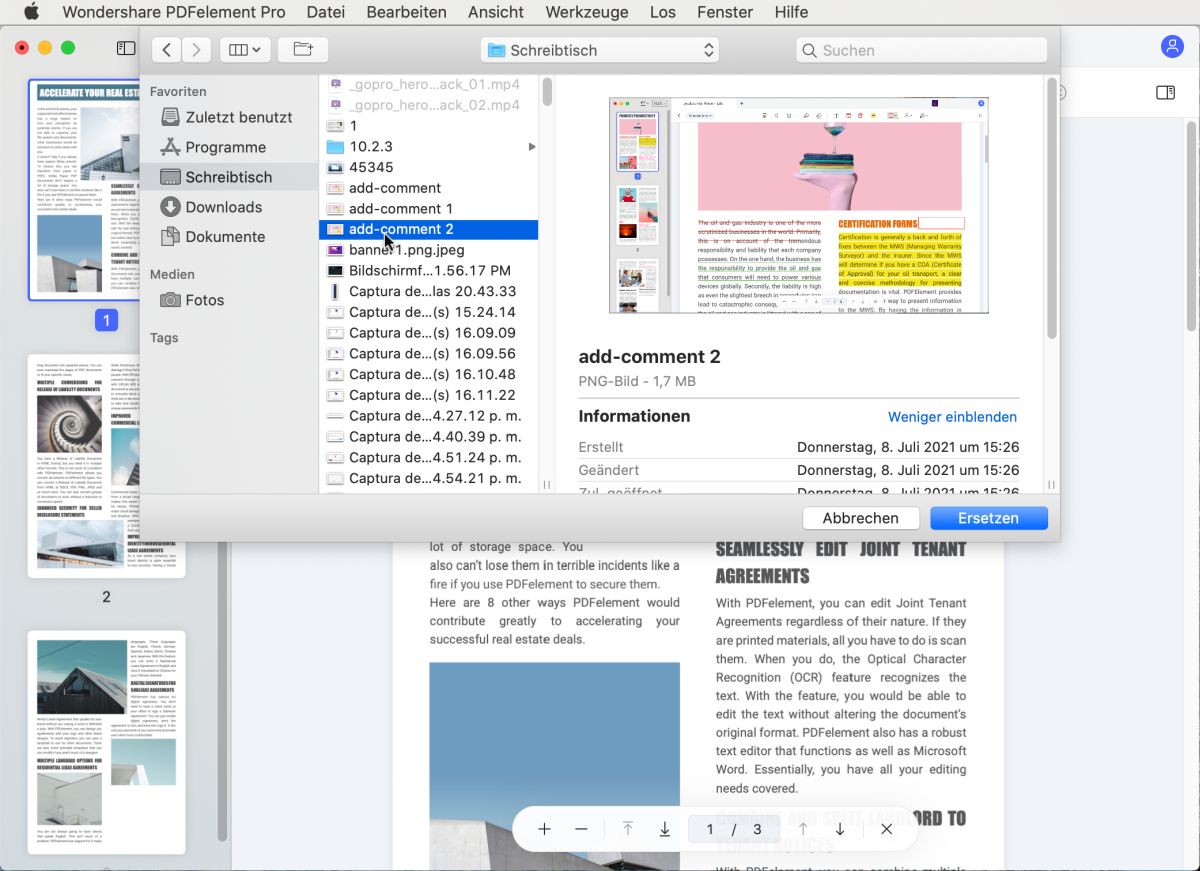 mehrseitige pdf erstellen auf mac