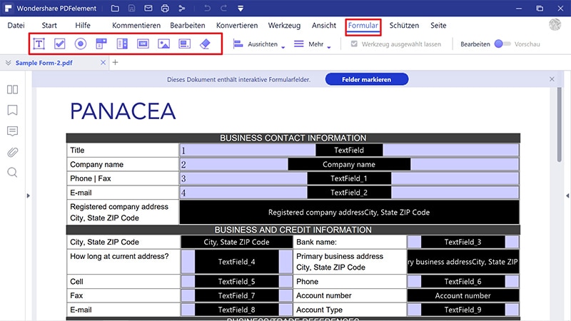 wie man ein pdf-Formular ausfüllt