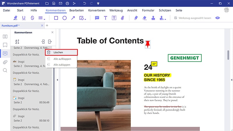 markierungen aus pdf entfernen
