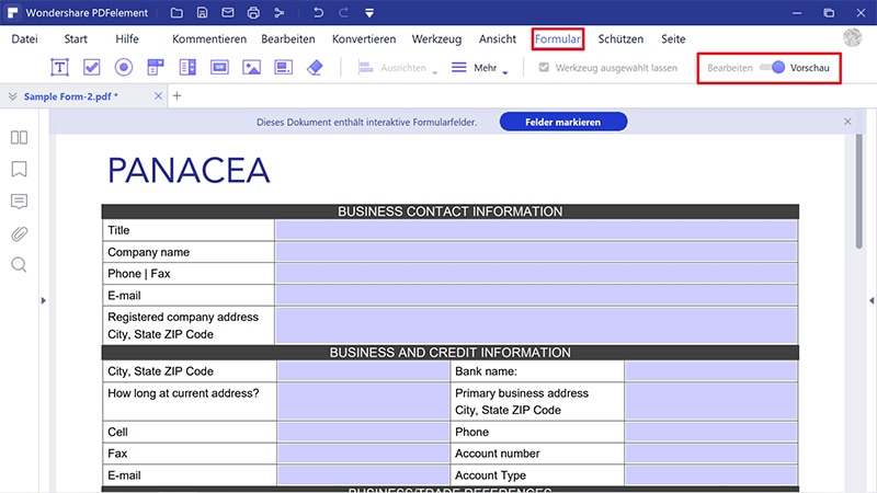 wie Sie ein editierbares pdf-Formular erstellen