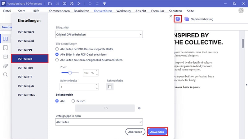 pdf zu bild exportieren online