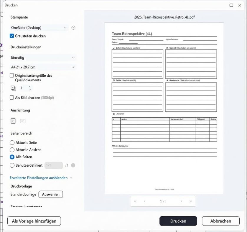 Vollmachtsformular drucken