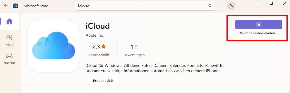 Jetzt können Sie icloud für Windows downloaden.