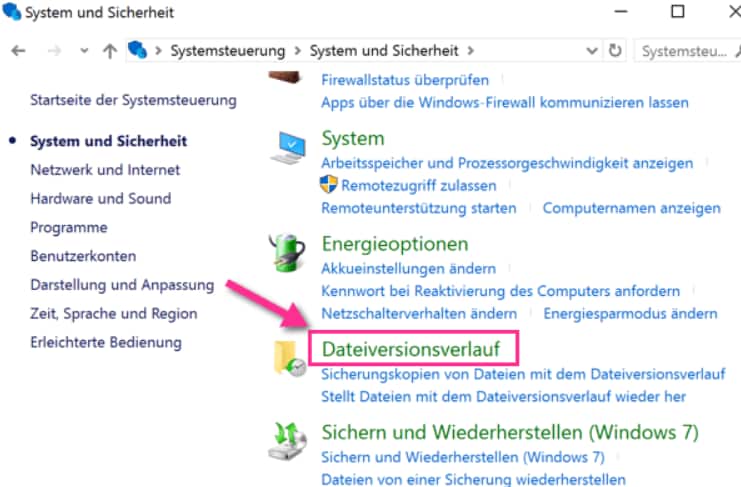 windows sicherung