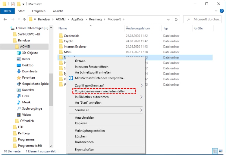 windows sicherung