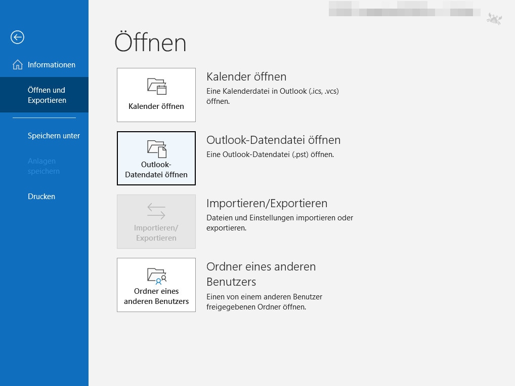 outlook datendatei oeffnen