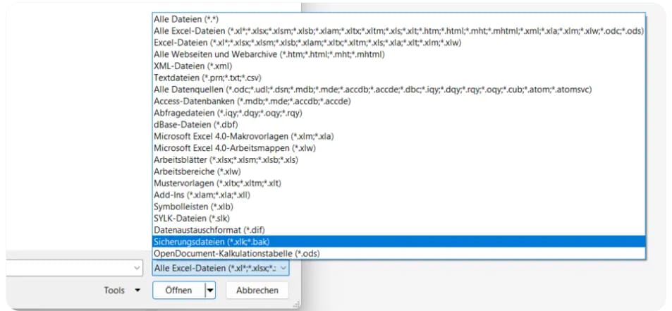 Excel Datei wiederherstellen kostenlos