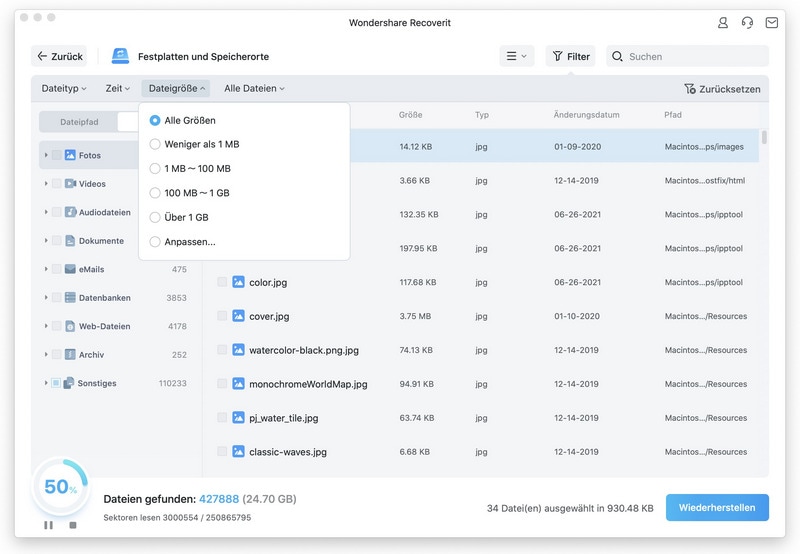 Mac Dateifilter