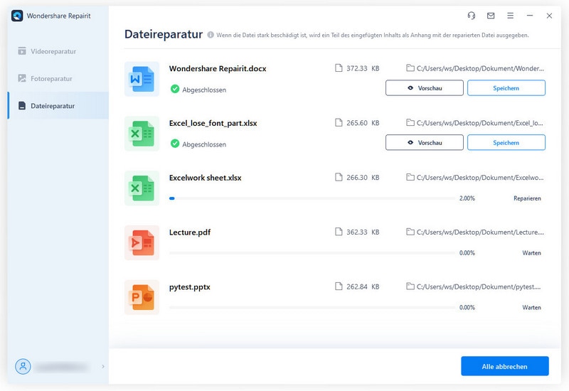 doc-Datei reparieren Schritt 2