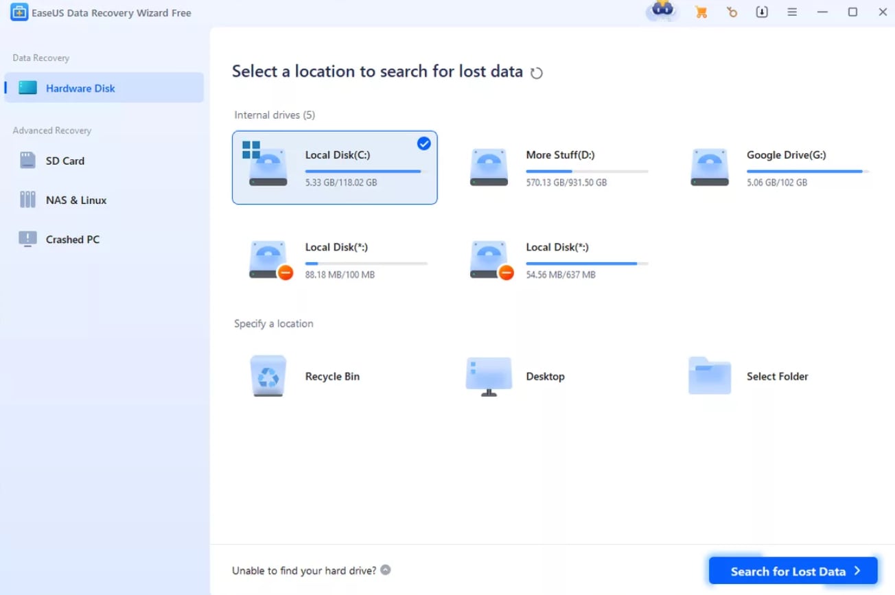 Recuva kostenlose Software zur Wiederherstellung von SD-Karten