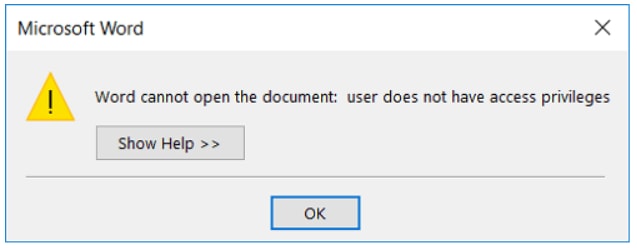 Word Datei kann nicht geöffnet werden
