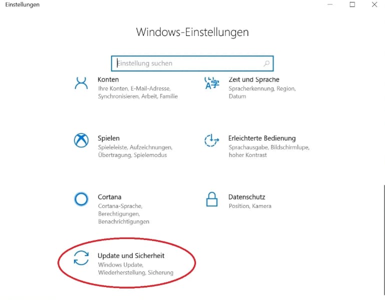 windows sicherung