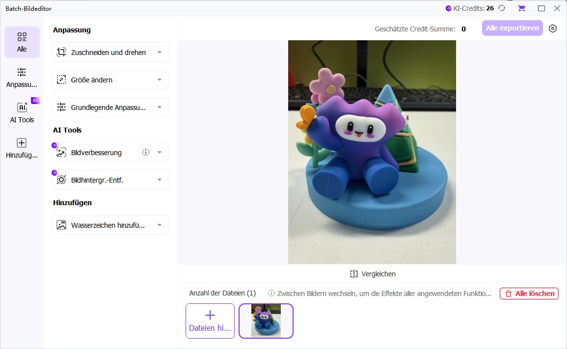 Labubu Bilder zur Bearbeitung hochladen