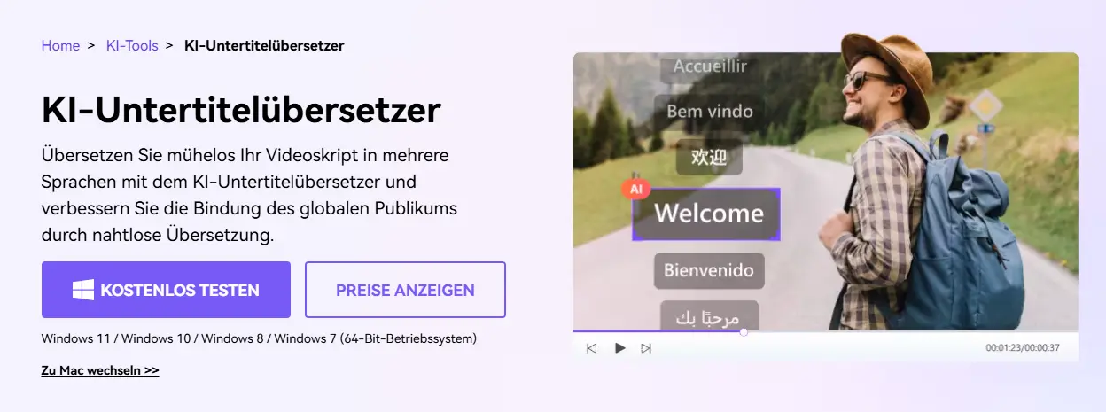 Mit Uniconverter Untertitel in verschiedene Sprachen übersetzen