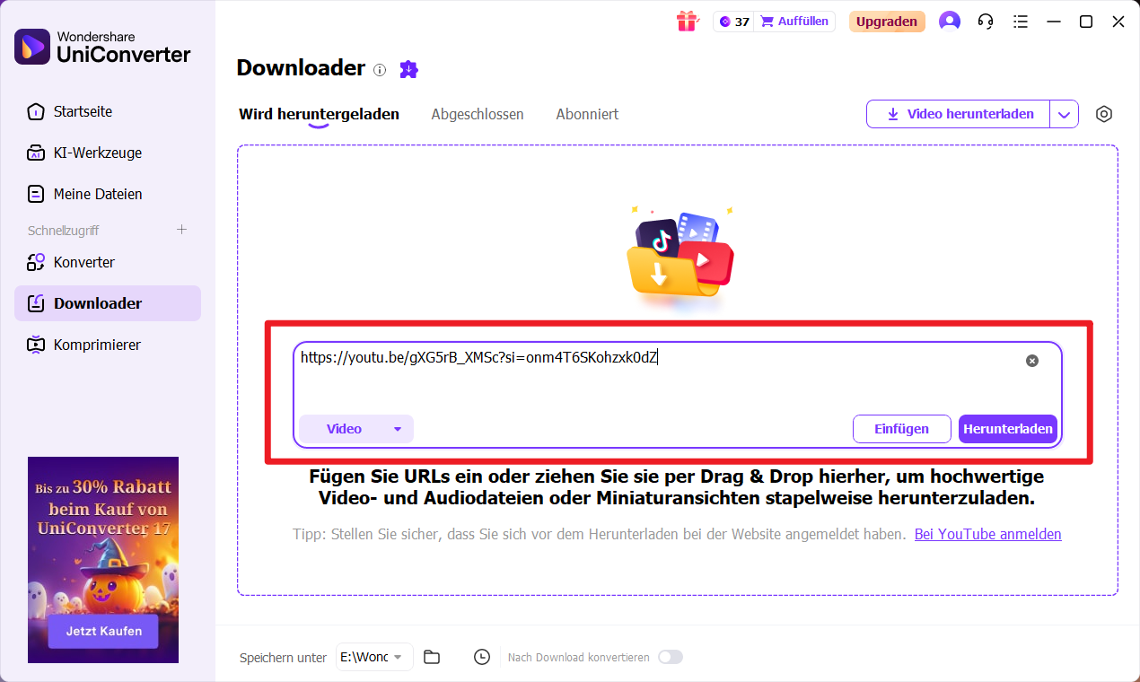 uniconverter url einfügen – clipgrab ersatz