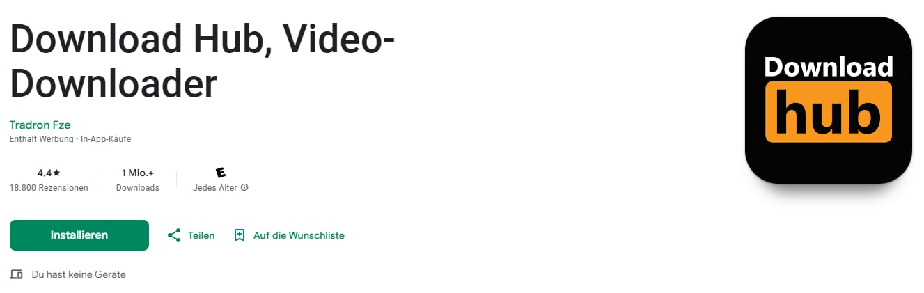 Download Hub - sichere Pornhub downloader App in Deutschland
