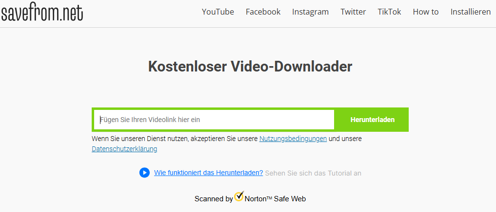 YouTube-Livestream-Download-Seite SaveFrom.Net