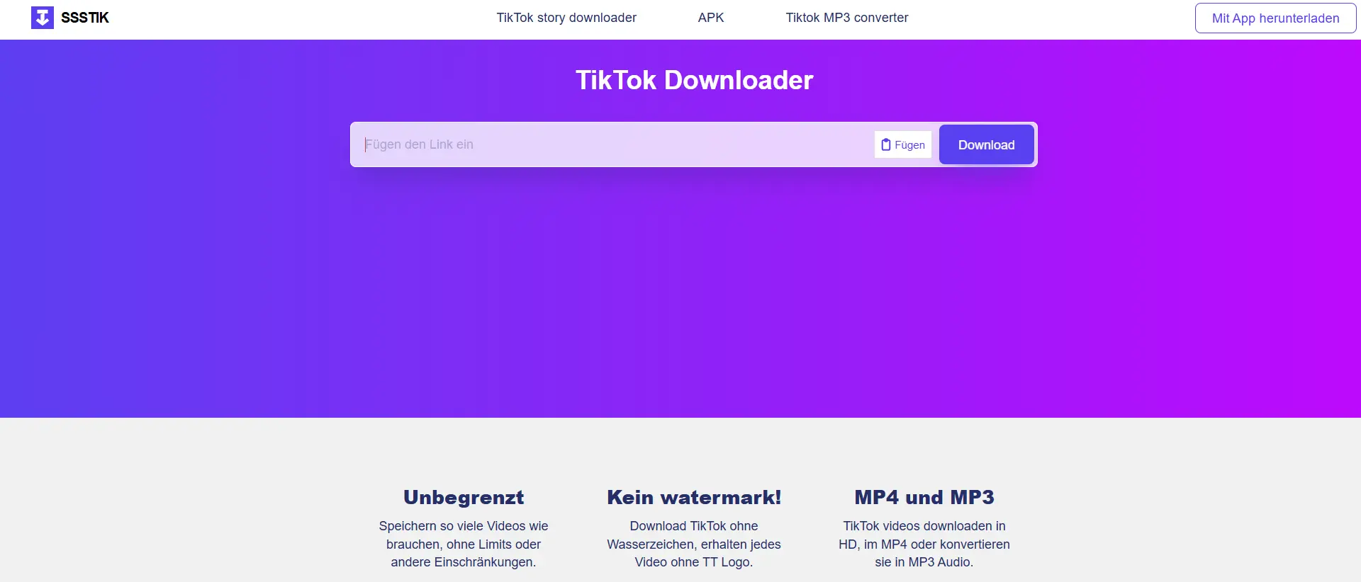 SSSTIK TikTok Downloader – urlebird alternative für anonymes Ansehen