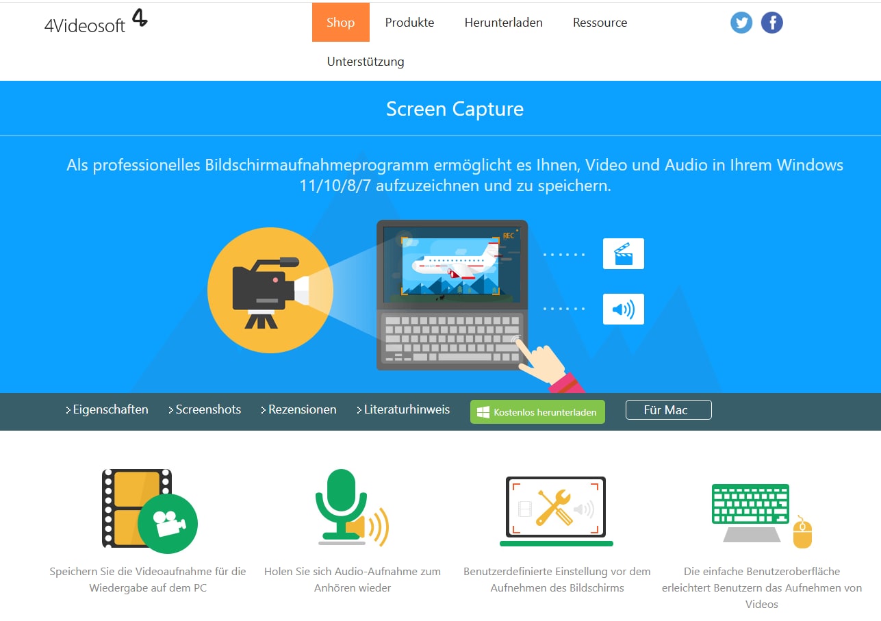 4Videosoft Bildschirmaufnahme
