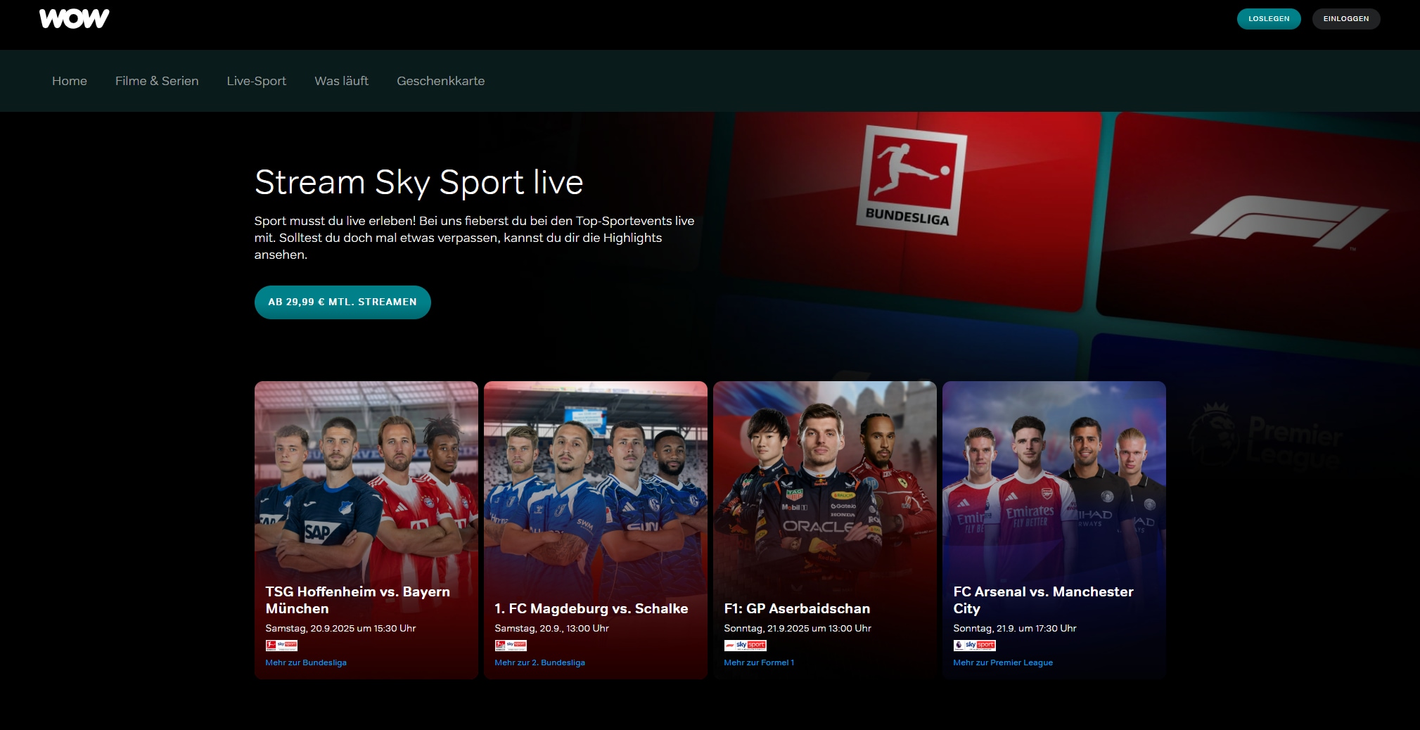 Sky Startseite – Vergleich von Bundesliga-Alternativen in DE