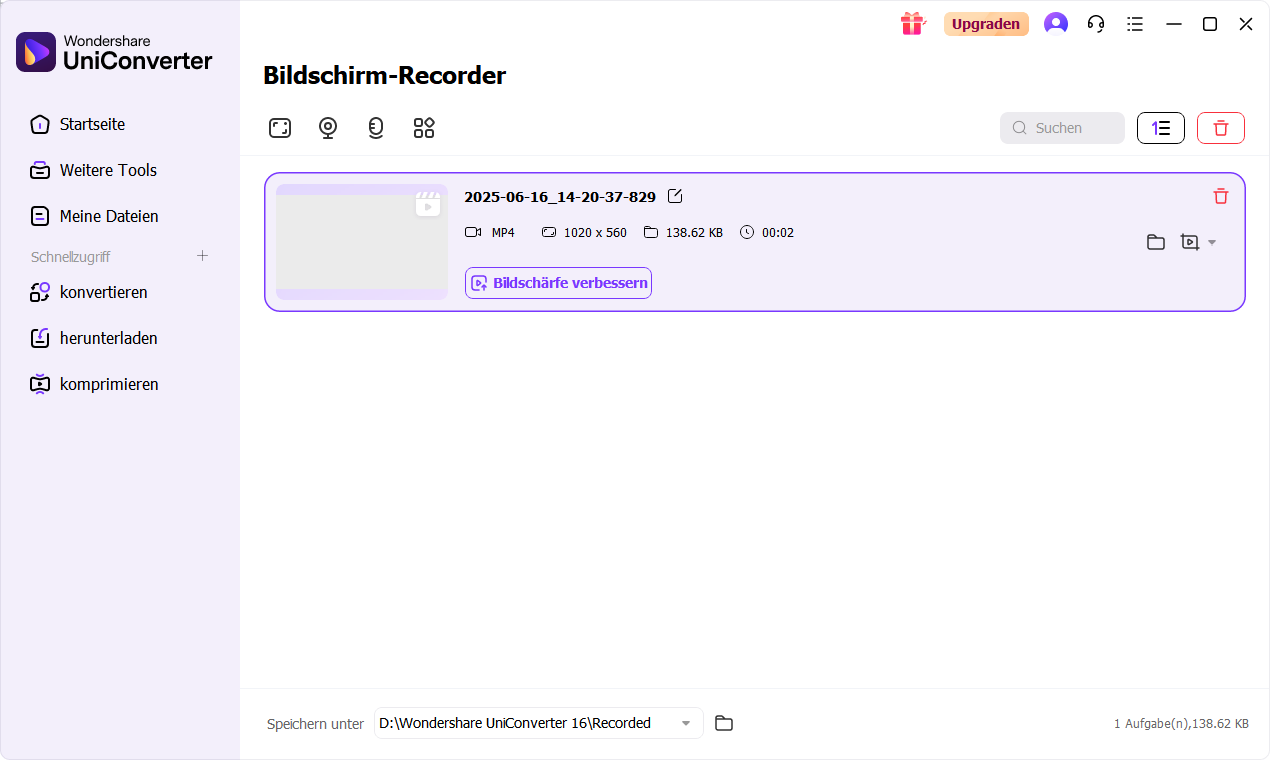 Aufnahme stoppen