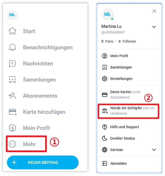 OnlyFans Beitrag erstellen