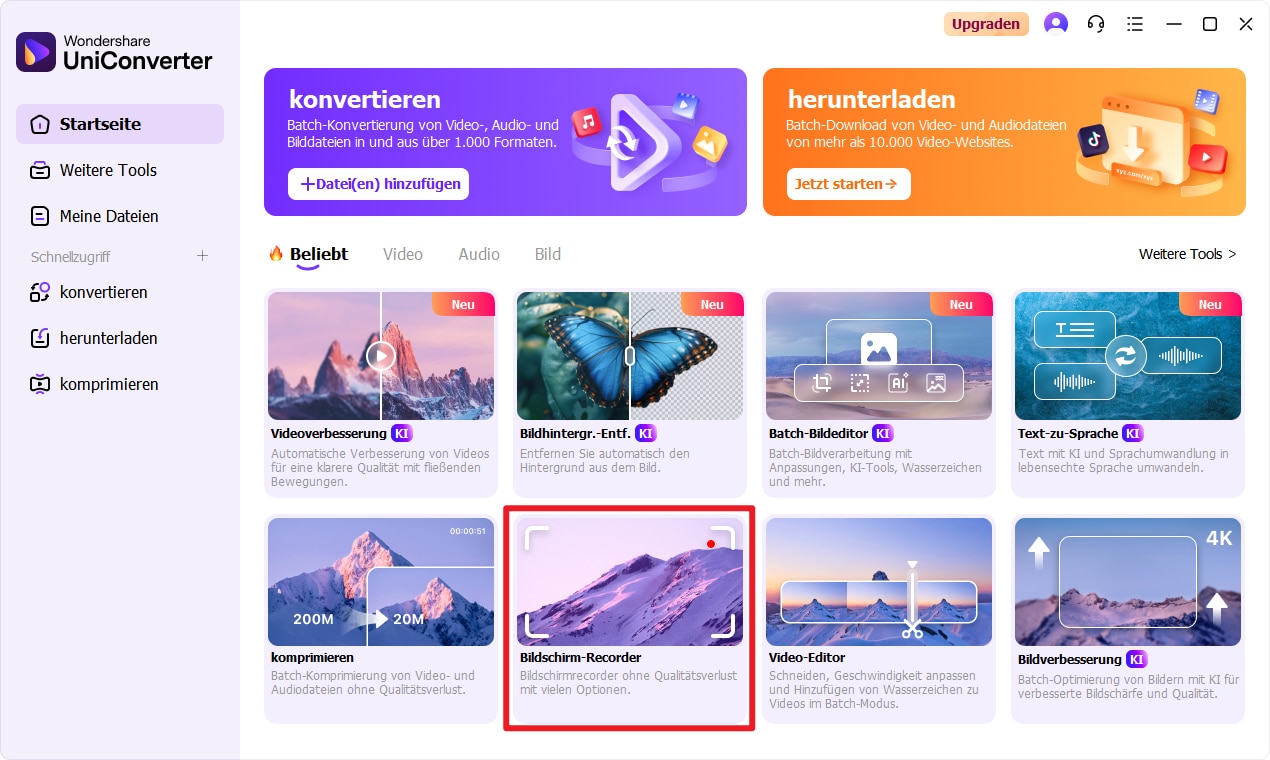 xhamster aufnehmen mit UniConverter