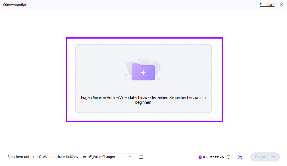 upload the audio file