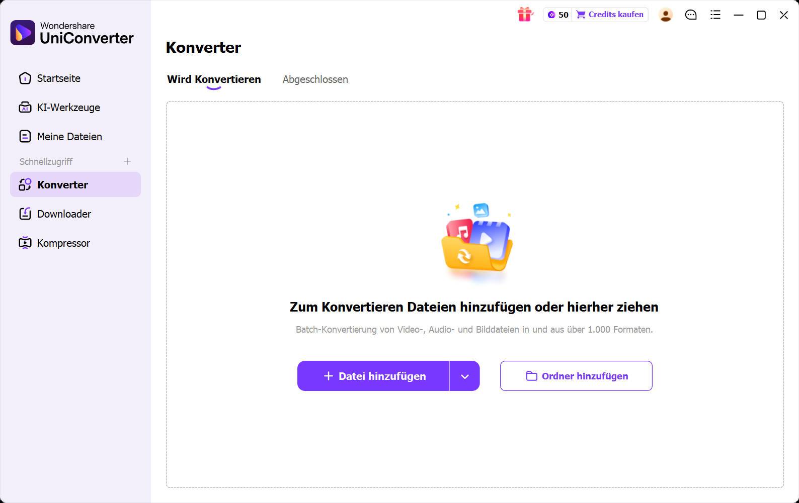 Mehrere Audio- oder Videodateien hinzufügen