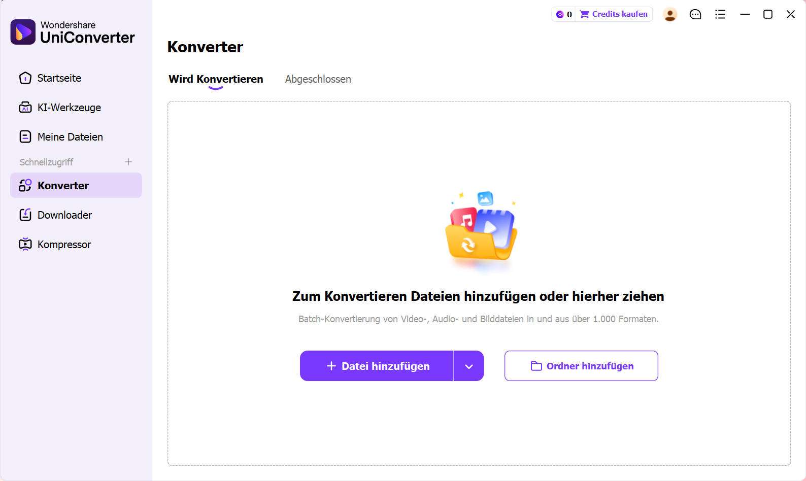 Videos und Ordner zum Batch hinzufügen