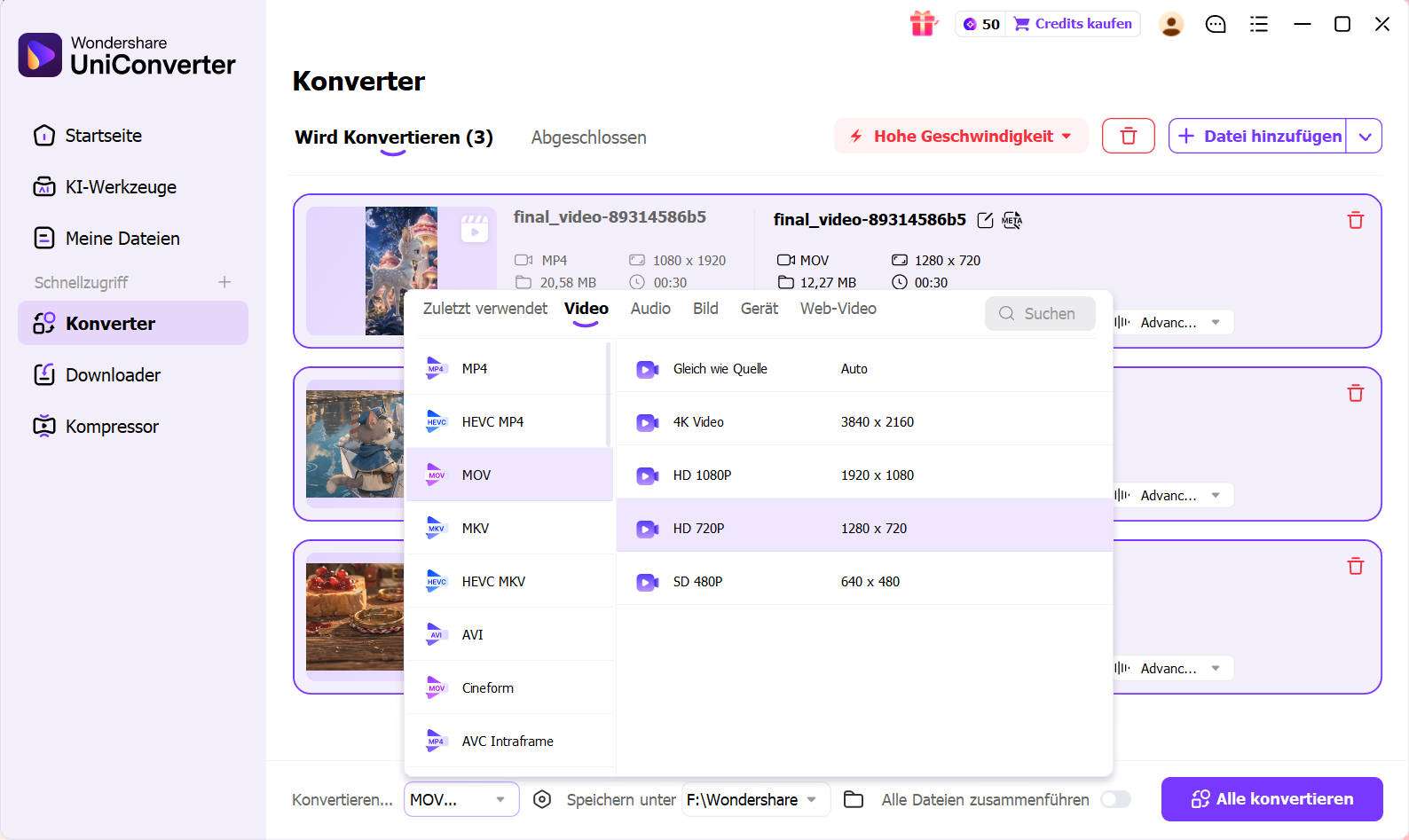 Ausgabeprofil und Einstellungen prüfen